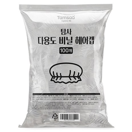 탐사 도톰한 다용도 비닐 헤어캡, 100개-추천-상품