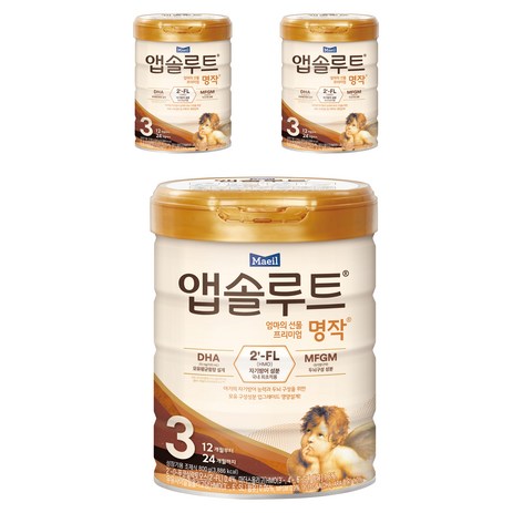 앱솔루트 엄마가 만든 프리미엄 명작 분유 3단계, 800g, 3개-추천-상품