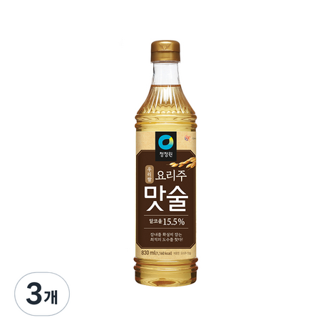 대상 청정원 우리쌀 요리주 맛술, 830ml, 3개-추천-상품