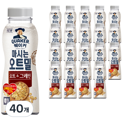 롯데제과 퀘이커 마시는오트밀 오트&그레인, 50g, 40개-추천-상품