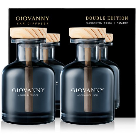 GIOVANNY 차량용 디퓨저 150ml 세트, 블랙체리, 2개-추천-상품