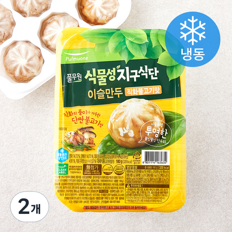 풀무원 식물성 지구식단 이슬만두 직화불고기 (냉동), 180g, 2개-추천-상품