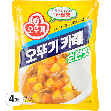 오뚜기 카레 과립형 순한맛, 1kg, 4개-추천-상품