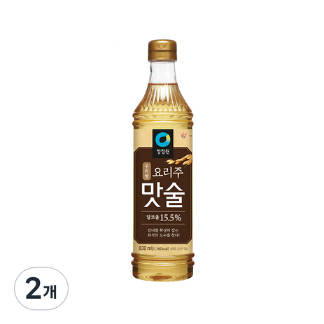 대상 청정원 우리쌀 요리주 맛술, 830ml, 2개-추천-상품
