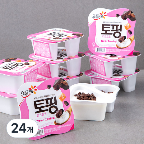 요플레 토핑 다크초코, 125g, 24개-추천-상품