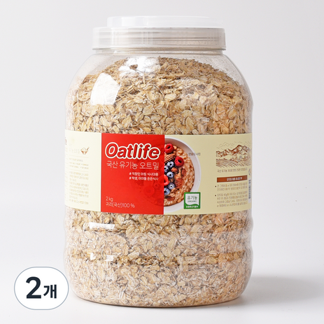 오트라이프 국산 유기농 오트밀, 2kg, 2개-추천-상품