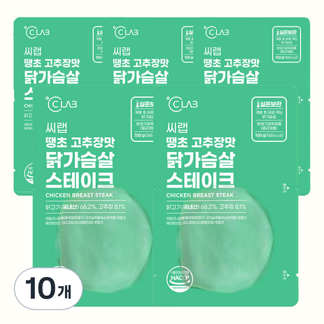 씨랩 땡초 고추장 닭가슴살 스테이크, 100g, 10개-추천-상품