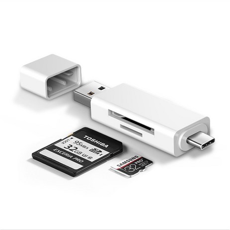 라온-USB-3.0-C타입-카드-리더기-CR-100C-화이트-추천-상품