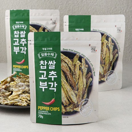 주일 일품수제 찹쌀 고추부각, 70g, 3봉-추천-상품