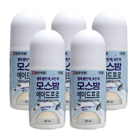 일양약품 벌레물린데 쏘인데 모스밤 에이드프로, 5개, 60ml-추천-상품