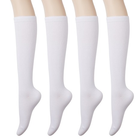 두발로-여성용-무지-니삭스-반장-양말-4p-추천-상품