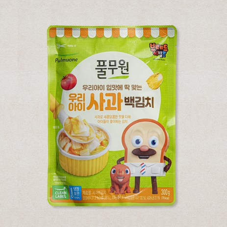 풀무원 우리아이 사과 백김치, 300g, 1개-추천-상품