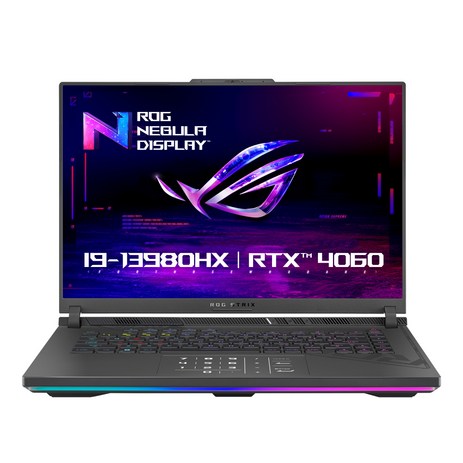 에이수스 2024 ROG 스트릭스 G16 코어i9 인텔 13세대 지포스 RTX 4060, Eclipse Gray, 1TB, 16GB, WIN11 Home, G614JV-N4117W-추천-상품