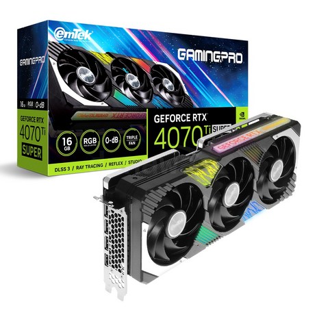 HIT 이엠텍 지포스 RTX 4070 Ti SUPER GAMINGPRO D6X 16GB /그래픽카드/정품/안심포장-추천-상품