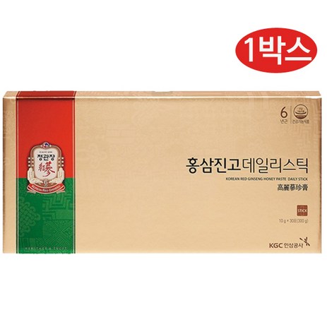 정관장 홍삼진고데일리스틱 (10gx30포) 1박스+쇼핑백, 30회분, 1박스-추천-상품