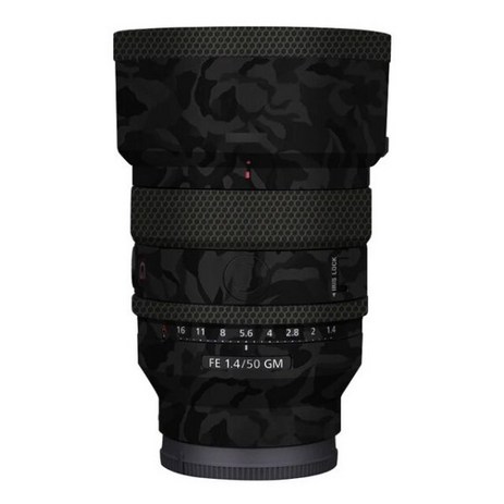 SEL50F14GM 렌즈 스킨 보호 데칼 스킨 소니 FE 50MM F1.4 GM 스티커 긁힘 방지 워프 커버 필름, 03 Camo Black-추천-상품