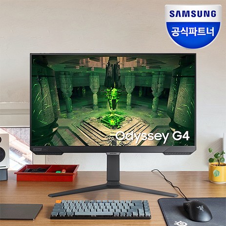 삼성전자 오디세이 G4 S25BG400 25인치 게이밍 모니터 IPS 프리싱크 지싱크 240Hz 1ms HDR10 피봇, LS25BG400EKXKR-추천-상품