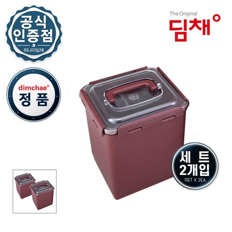 위니아 딤채김치통 정품 8.1L 2개 WD005458 투명EZ생생 김치냉장고 전용 김치용기, 2개입-추천-상품