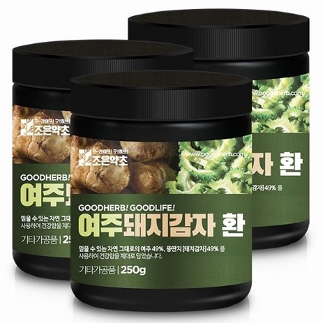 국산 여주 돼지감자환 250g x 3, 1세트-추천-상품