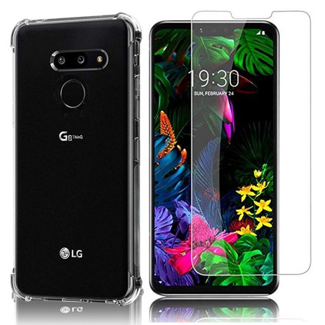 스톤스틸 LG G8 전용 투명 범퍼 케이스 1개 + 전면 강화유리 보호필름 1장 휴대폰-추천-상품