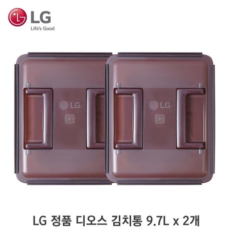 LG 정품 디오스 김치냉장고 김치통 용기 9.7리터 2개 AKC67523738 Z331GNN152 Z331GNN153, 9.7L-추천-상품