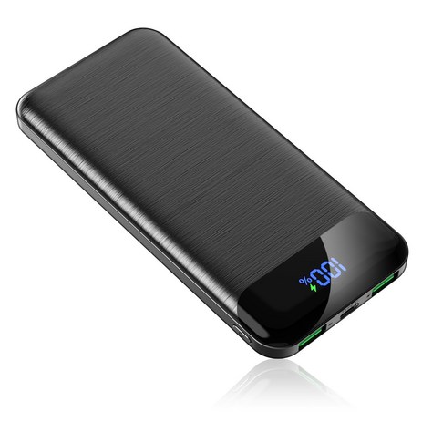 KLIFE 고속충전 대용량 보조배터리 10000mAh 20000mAh PD 22.5W QC3.0 잔량표시, 블랙-10000mah-추천-상품