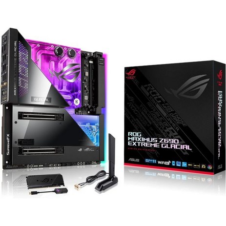 ASUS ROG Maximus Z690 익스트림 빙하 WiFi 6ELGA 1700 인텔 12세대EATX 게이밍 마더보드 EK Ultrablock 통합PCIe5.0DDR5241, 1개-추천-상품