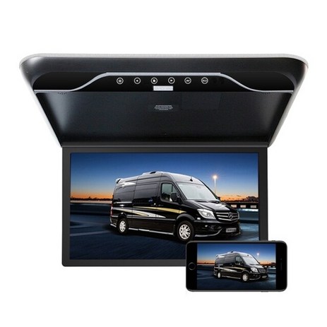 천장모니터 19 inch 1080p hd lcd car monitor roof mount car with, 블랙 미러링크-추천-상품