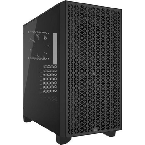 Corsair CORSAIR 3000D 에어플로우 미드 타워 PC 케이스 - 블랙 SP120 엘리트 팬 2개 4슬롯 GPU 지원 최대 8개의 120mm 장착 하이-에어플로우 디자, 3000D AIRFLOW Corsair _Black-추천-상품