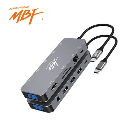 엠비에프 USB C TYPE 11 in 1 멀티 USB허브 MBF-UC11in1, 혼합색상, 1개-추천-상품