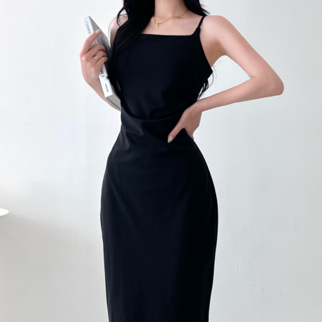 투디 스퀘어 끈조절 뷔스티에 나시 롱원피스 3color-추천-상품