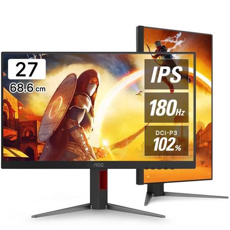 알파스캔 AOC 27G4 게이밍 IPS 180 프리싱크 HDR 무결점 68.6cm 모니터 180Hz 멀티스탠드 컴퓨터, 알파스캔 27G4-추천-상품