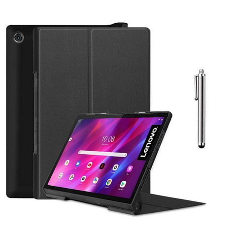 레노버 요가탭11 케이스 플립 하드 커버 케이스 거치대 YT-J706F J706N 케이스나라 Lenovo Yoga Tab11, 블랙-추천-상품