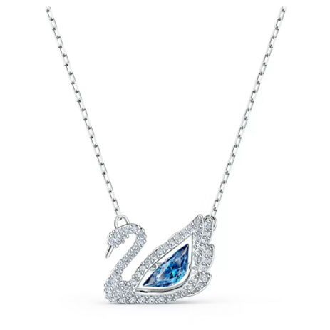 [SWAROVSKI] 스와로브스키 125주년 Dancing Swan 블루 실버 목걸이-추천-상품