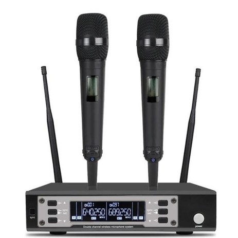 무선인이어 Sennheiser EW135G4 1 대 2 무선 마이크 시스템 라이브 무대 노래 UHF 장거리 전문 핸드헬드, Black-추천-상품