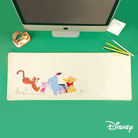 디즈니 곰돌이 푸 캐릭터 장패드 데스크패드 (방수재질 미끄럼 방지), 1개-추천-상품