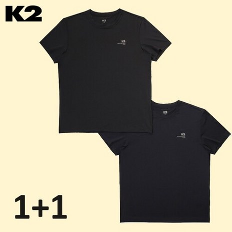 K2 [K2] (K2양말증정) 기능성 반팔 라운드 티셔츠 2매 세트 (GMM24283)-추천-상품