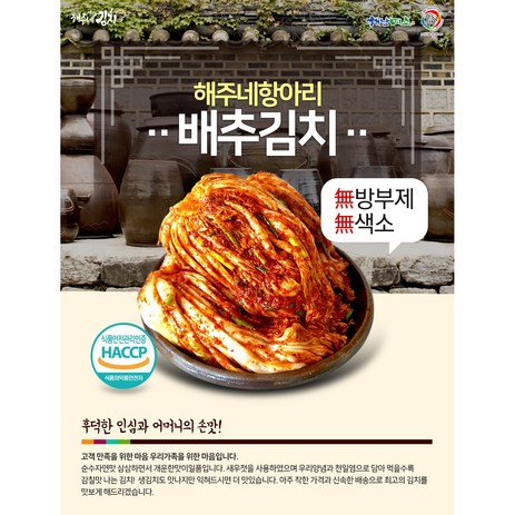 해남해주네김치 배추김치(전라도해남김치), 전라도식, 1개, 5kg-추천-상품