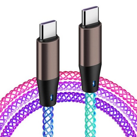 usb변환젠더 5핀케이블 아트뮤케이블 usb충전케이블 iPhone 15용 Aolcev USB C 케이블 3.3FT 라이트 업 고속 충전 빛나는 CUSB 코드 Galaxy S24-추천-상품