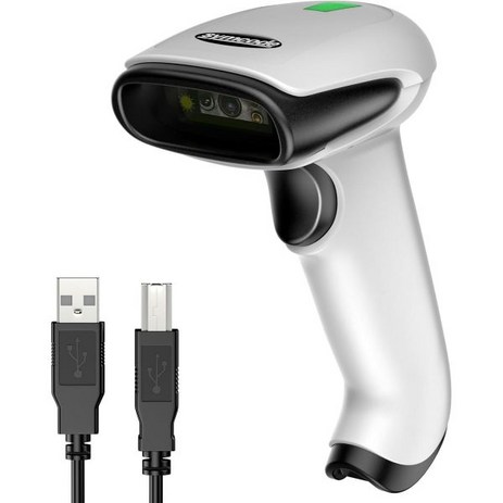 심코드 무선 블루투스 바코드 스캐너 3-in-1 USB Wired 2.4G 리더 2D 1D QR 코드 전화 노트북 태블릿용 자동 고속 정밀, White-추천-상품