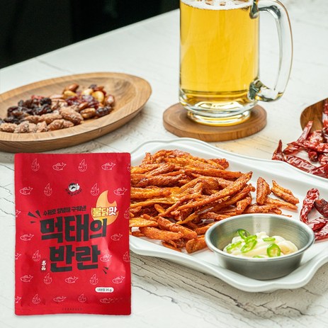 불닭맛 먹태의반란 오븐으로 구운 손질먹태 영양간식 마른안주 맥주안주, 5개, 35g-추천-상품