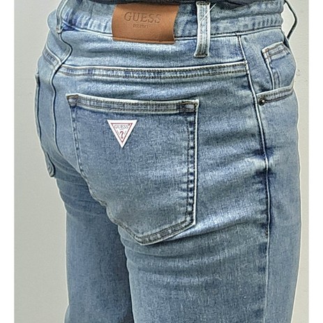 [국내매장판 A/S가능] 게스 남성 에센셜 슬림 스트레이트 청바지 연청 미디엄 블루(MBL)-추천-상품