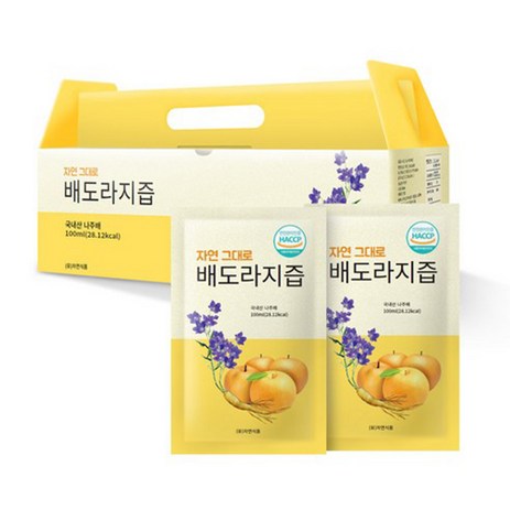 자연식품 자연을 먹은 배도라지즙, 100ml, 60개-추천-상품