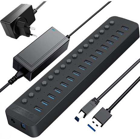 오리코-CT2U3-16AB-16포트-유전원-USB-3.0-허브-추천-상품