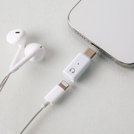 라이트닝 8핀 to usb c 타입 젠더 라이트닝 이어폰 사용가능, 1개, 화이트, 3cm-추천-상품