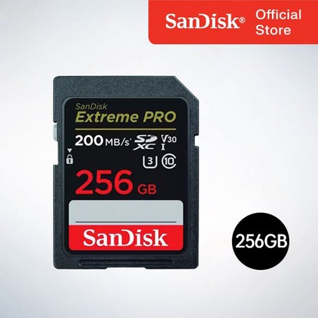 샌디스크코리아 공식인증정품 SD메모리카드 SDXC Extreme Pro 익스트림 프로 UHS-I SDXXD 256GB, 1개-추천-상품