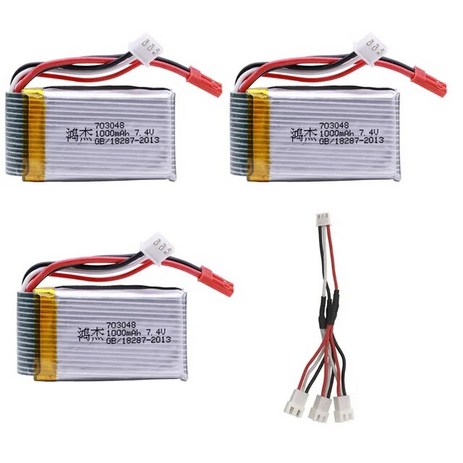 7.4V 1000mah 25C Lipo 배터리 및 7.4v 충전기 MJXRC X600 U829A U829X F46 X601H JXD391 FT007 2s 703048 부품, [07] 3B C, 1개-추천-상품