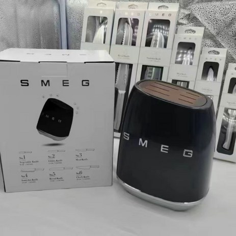 스메그 빈티지 레트로 결혼 집들이 신혼집 선물 칼꽂이 칼홀더 칼블럭 거치대 칼세트 SMEG, 1개-추천-상품