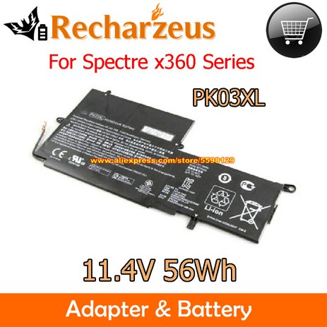 11.4V 56Wh PK03XL TPN-Q157 배터리 789116-005 Spectre X360 L2Z75PA M0C29ea V1B02EA G2 X1D57UP 13-4000nb, [01] PK03XL-추천-상품