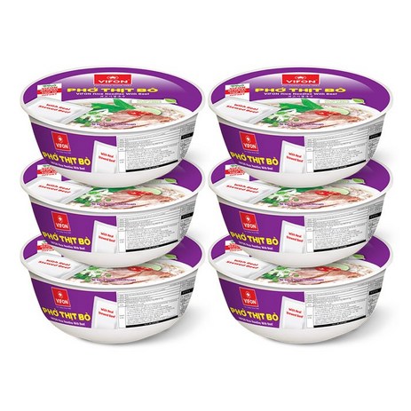 비폰 베트남 포띠보 쌀국수 큰 컵라면 (리얼소고기)120g x 10개 6개 12개 24개, 120g-추천-상품